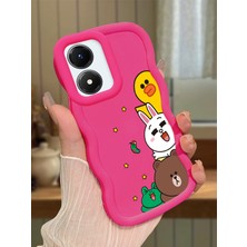 HONTINGA Vivo Y02S Uyumlu Kılıf Düşüme Önleyici Basitlik Anti Düşme Kamera Koruyucu Basit Kırmızı Yumuşak Silikon Couple Telefon Kılıfı Yaratıcılık Desen K9-0105