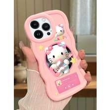 HONTINGA iPhone 13 Pro Max Uyumlu Kılıf Düşüme Önleyici Basitlik Anti Düşme Kamera Koruyucu Basit Pembe Yumuşak Silikon Couple Telefon Kılıfı Kitty Desen K9-0101