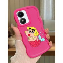 HONTINGA Vivo Y02S Uyumlu Kılıf Düşüme Önleyici Basitlik Anti Düşme Kamera Koruyucu Basit Kırmızı Yumuşak Silikon Couple Telefon Kılıfı Yaratıcı Desen K9-0104