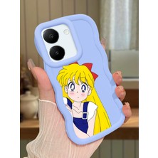 HONTINGA Vivo Y27S Uyumlu Kılıf Düşüme Önleyici Basitlik Anti Düşme Kamera Koruyucu Basit Mavi Yumuşak Silikon Couple Telefon Kılıfı Kız Desen K9-0103