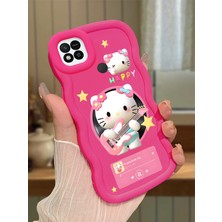 HONTINGA Redmi 10A Uyumlu Kılıf Düşüme Önleyici Basitlik Anti Düşme Kamera Koruyucu Basit Kırmızı Yumuşak Silikon Couple Telefon Kılıfı Kitty Desen K9-0101