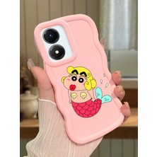 HONTINGA Vivo Y02S Uyumlu Kılıf Düşüme Önleyici Basitlik Anti Düşme Kamera Koruyucu Basit Pembe Yumuşak Silikon Couple Telefon Kılıfı Yaratıcı Desen K9-0104