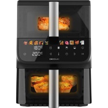 Cecotec Cecofry DuoLevel 10000 Pencereli Airfryer 10 L Yağsız Fritöz – Dikey Çift Hazne, 2000W