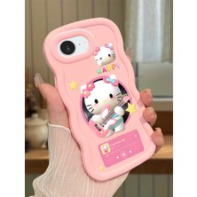 HONTINGA iPhone 17E Uyumlu Kılıf Düşüme Önleyici Basitlik Anti Düşme Kamera Koruyucu Basit Pembe Yumuşak Silikon Couple Telefon Kılıfı Kitty Desen K9-0101