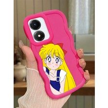 HONTINGA Vivo Y02S Uyumlu Kılıf Düşüme Önleyici Basitlik Anti Düşme Kamera Koruyucu Basit Kırmızı Yumuşak Silikon Couple Telefon Kılıfı Kız Desen K9-0103
