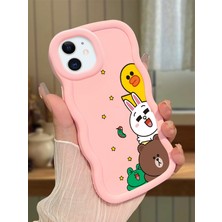HONTINGA iPhone 11 Uyumlu Kılıf Düşüme Önleyici Basitlik Anti Düşme Kamera Koruyucu Basit Pembe Yumuşak Silikon Couple Telefon Kılıfı Yaratıcılık Desen K9-0105
