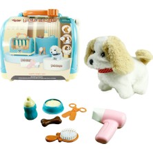 Taşıma Çantalı Hareketli Pilli Köpek Set (Pet Shop)