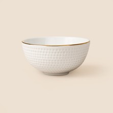İpek Ipek Golf Kase - Kırık Beyaz / Gold - 10 cm