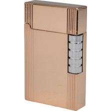 Als Dupont Tasarım Metal Gazlı Çakmak Taşlı Mekanizma Premium Koleksiyon Seri Siyah Gümüş Rose Gold Füme