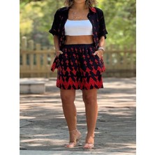 Valewoman Balık Desenli Şortlu Takım