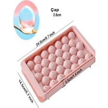 Empressco Büyük Yuvarlak Buz Kalıbı, Kapaklı, 33 Hazneli, 24,5X14,5X3 cm