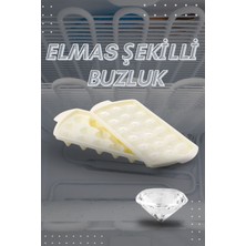 Empressco Elmas Şekilli Buzluk Kalıbı 10X10 Plastik, Pratik ve Şık Tasarım