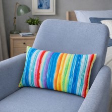 Stelo de Maro Bunta Çizgili Kırlent Kılıfı - Çok Renkli 30X50 cm
