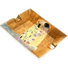Parmida Gold Şeritli Love Design Ikili Porselen Puro Küllüğü