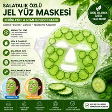 Als Salatalık Desenli Soğuk Jel Yüz Maskesi – Buzdolabında Soğutulabilir Cırtlı Buz Maskesi | Spa ve Cilt Bakım Maskesi