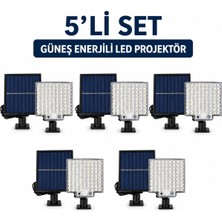 Al-tech Bilişim 5'li Set 106 LED Güneş Enerjili Bahçe Lambası Sensörlü Dış Mekan Aydınlatma