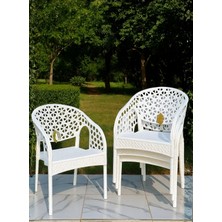 Ziynet Home 4 Adet Lotus Bahçe Balkon Sandalyesi 4 Adet Rattan Desenli Sandalye Kalite
