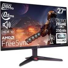 Acer Nitro VG270W5BMIIPX 27" 260Hz 0.5ms Zeroframe Va Fhd mm Amd Freesync HDR10 Srgb Gaming Monitör
