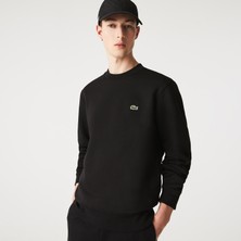Lacoste Men's Classic Fit Şardonsuz Bisiklet Yaka Sweatshirt Siyah