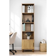 Arion Kids Pera Wood Komodin ve Kitaplık Set MDF Malzemeden Üretilmiş 2 Parça Doğal Renk