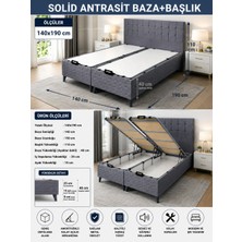 Evitaç Solid Çift Kişilik Baza Başlık Seti 140X190