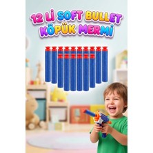 Farbu Oyuncak 12'li Yumuşak 7cm Vantuzlu Köpük Dart Seti - Dart Tabancalarıyla Uyumlu Oyuncak Dart