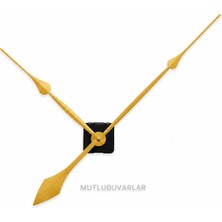 Altın Renk Akrep Yelkovan Gold Yelkovan Akrep 60 cm Büyük Boy