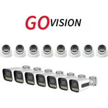 Go Vision 15 Adet Ip Güvenlik Kamerası - 5mp Dış Mekan Kamera, 3.6mm Lens, Poe, Warm LED Gece Görüşlü