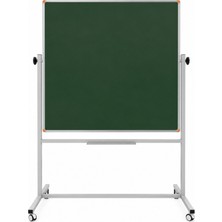 Panda Emaye Yüzey 360° Dönerli Mobil Yazı Tahtası 120X120CM Yeşil