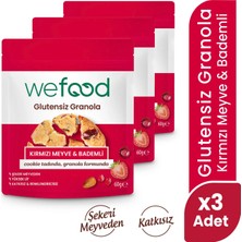 Wefood Glutensiz Granola Bites Kırmızı Meyve & Bademli 60 gr 3'lü