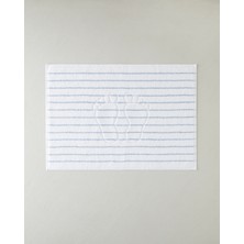 English Home Mono Stripe Pamuk Ayak Havlusu 50X70 cm Beyaz - Mavi