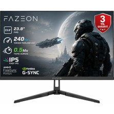 Fazeon X24F241S 23.8" 240Hz 0.5Ms FHD Fast IPS FreeSync+G-Sync Oyuncu Monitörü (3 Yıl Sıfır Ölü Piksel Garantisi)