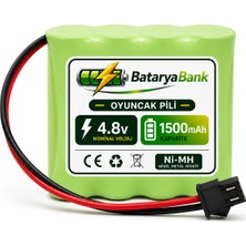 4.8V 1500MAH Oyuncak Araba Pili – Ni-Mh Şarjlı Batarya Siyah Soketli Yüksek Performans
