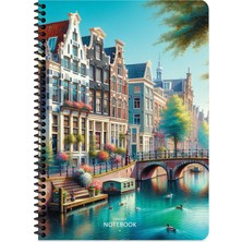 Keskin Color Keskin A4 Çizgili Pp Kapak City Spiralli Defter - Amsterdam