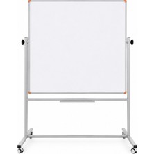 Panda Emaye Yüzey 360° Dönerli Mobil Yazı Tahtası 120X120CM Beyaz