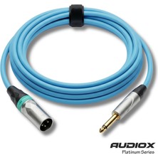 AUDIOX Platinum Series Jak Xlr Erkek Kablo 6.3 mm Mono Gitar Klavye Mikser Enstrüman Kablosu