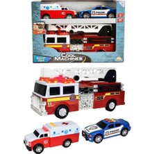 Sunman 7191 Sun-Jnd-Clm-Oyun Set Kurtarma Araçları Polis Ambulans Itfaiye Ses Işık