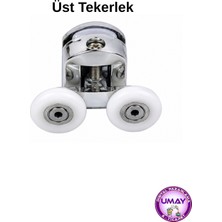 Duşakabin Üst Tekeri Sürgülü Cam Kabin Metal Gövdeli Krom Kaplama Rulmanlı Teker (Teker Çapı 23 Mm)