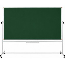 Panda Emaye Yüzey 360° Dönerli Mobil Yazı Tahtası 120X200CM Yeşil