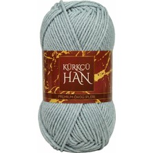 Kürkçü Han Cotton Comfort 100GR Pamuklu Makrome Punch Amigurumi Örgü Ipi - Açık Gri