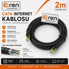 Çift Katmanlı Kaliteli Internet Kablosu Cat6 RJ45
