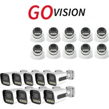 Go Vision 19 Adet Ip Güvenlik Kamerası - 5mp Dış Mekan Kamera, 3.6mm Lens, Poe, Warm LED Gece Görüşlü