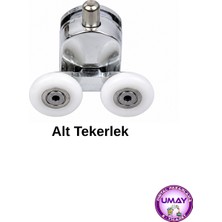 Duşakabin Alt Tekeri Sürgülü Cam Kabin Metal Gövdeli Krom Kaplama Rulmanlı Teker (Teker Çapı 23 Mm)