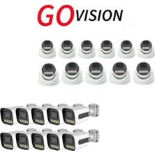 Go Vision 21 Adet Ip Güvenlik Kamerası - 5mp Dış Mekan Kamera, 3.6mm Lens, Poe, Warm LED Gece Görüşlü