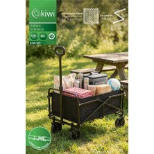 Kiwi KFW-392 Katlanır El Arabası 120 kg Kapasite 80 L Hacim 360° Teker
