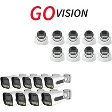Go Vision 18 Adet Ip Güvenlik Kamerası - 5mp Dış Mekan Kamera, 3.6mm Lens, Poe, Warm LED Gece Görüşlü