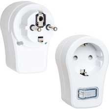 kzy mobilyal Powermaster 16816 Beyaz Akım Korumalı Anahtarlı Tekli Priz 2000 Watt Kapasite ile Güvenli Kullanım