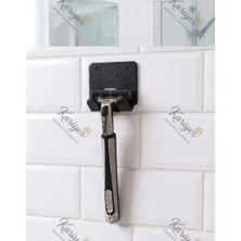 Kariyer 1 Adet Permatik Tutucu - Yapışkanlı Banyo Düzenleyici - Jilet Tutucu Aparat - Çok Amaçlı Banyo Askısı