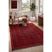 Colore Home Buhara Akrilik Kırmızı Vintage Afkan Halısı Vintage Kilim