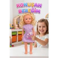 Farbu Oyuncak Alya Türkçe Konuşan Etkileşimli Eğitici Oyuncak Bebek – 40 cm Kafası ve Kolları Et Bebek